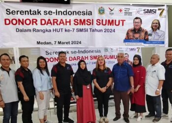 Berterima Kasih ke SMSI Sumut Telah Donorkan Darah, PMI Medan: Selamat HUT ke-7 SMSI