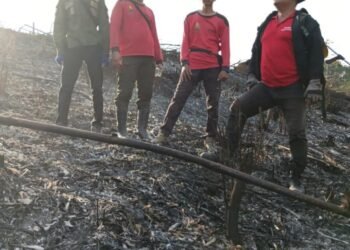 Respons Cepat UPT KPH Sintang Timur Padamkan Kebakaran Lahan di Desa Neran Baya