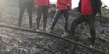Respons Cepat UPT KPH Sintang Timur Padamkan Kebakaran Lahan di Desa Neran Baya