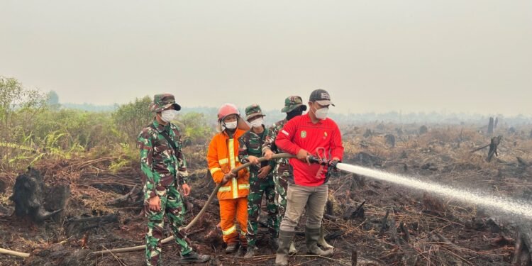 Danrem 121/ABW dan Forkopimda Tinjau Penanganan Karhutla di Mempawah